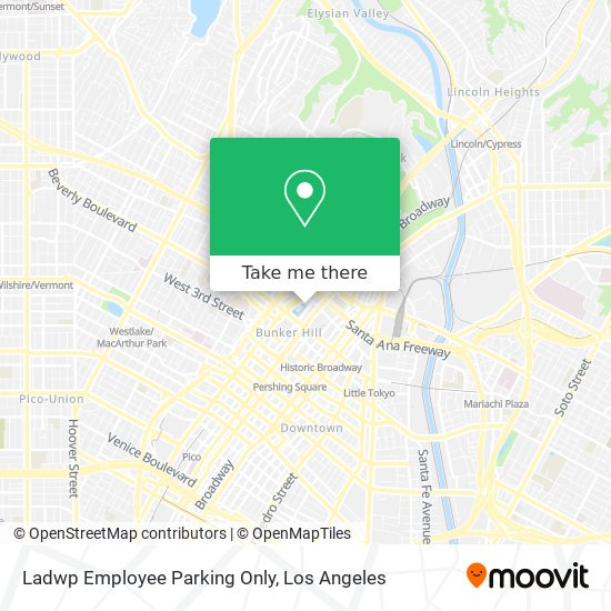 Ladwp Employee Parking Only map