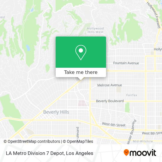 Mapa de LA Metro Division 7 Depot