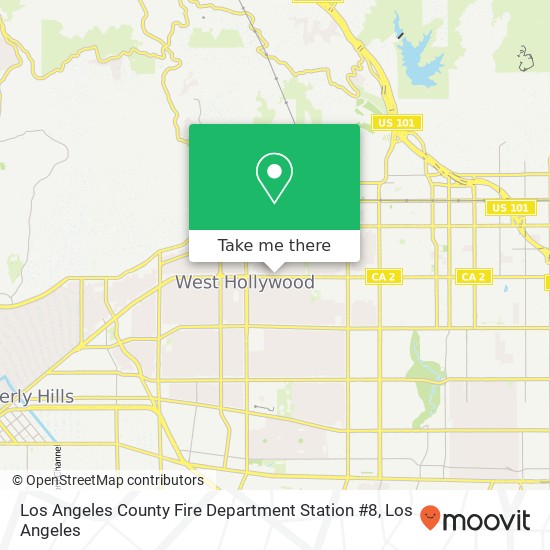 Los Angeles County Fire Department Station #8 map