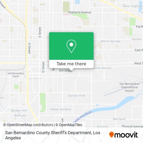 Mapa de San Bernardino County Sheriff's Department