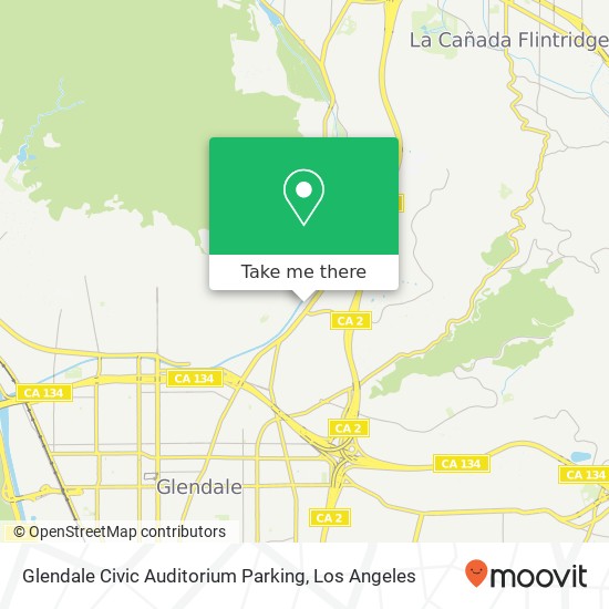 Glendale Civic Auditorium Parking map