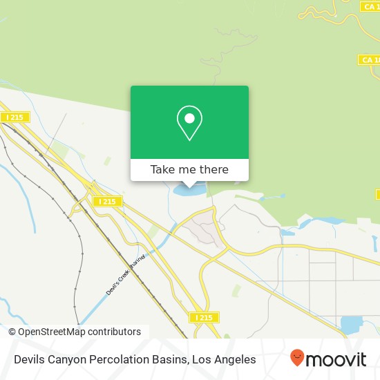 Devils Canyon Percolation Basins map