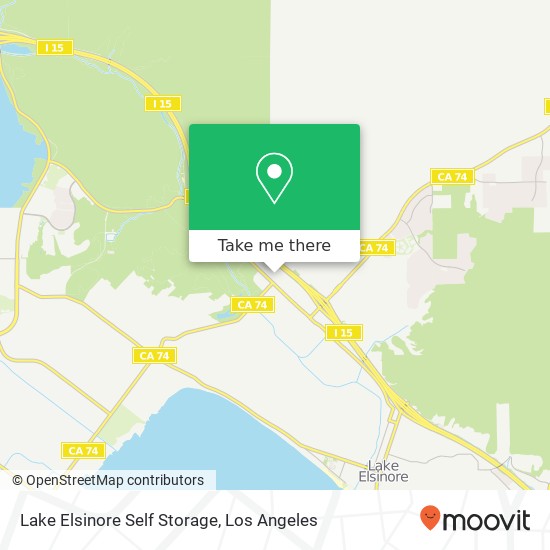 Lake Elsinore Self Storage map