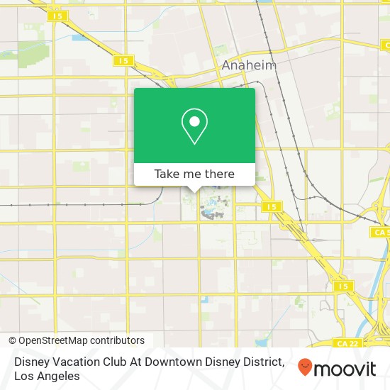 Disney Vacation Club At Downtown Disney District map