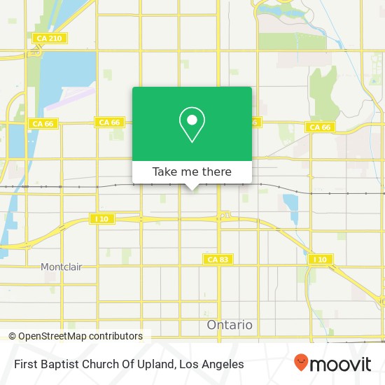 Mapa de First Baptist Church Of Upland