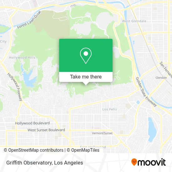 Griffith Observatory map