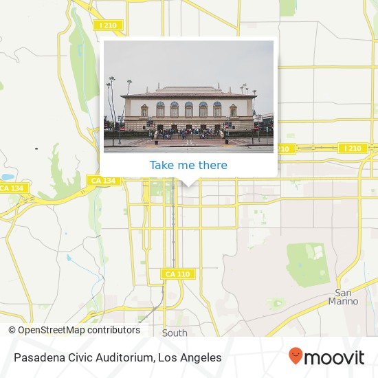 Pasadena Civic Auditorium map