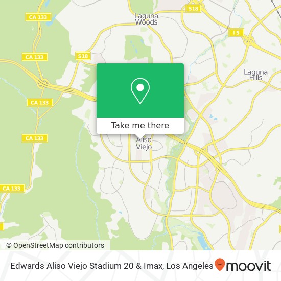 Edwards Aliso Viejo Stadium 20 & Imax map