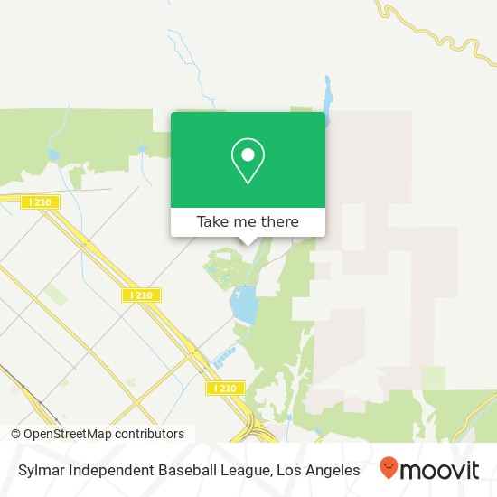 Sylmar Independent Baseball League map