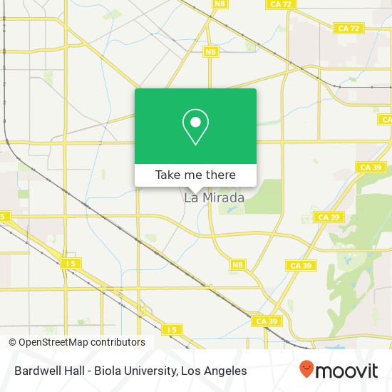 Bardwell Hall - Biola University map