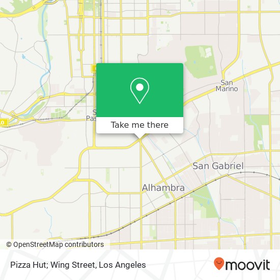 Pizza Hut; Wing Street map