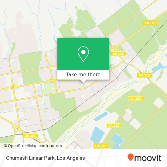 Mapa de Chumash Linear Park