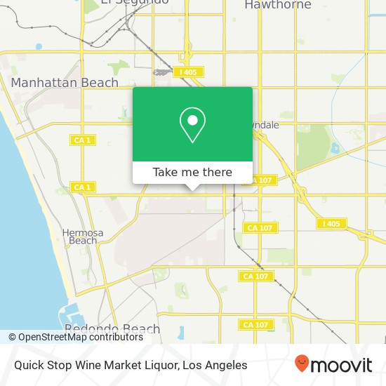 Quick Stop Wine Market Liquor map