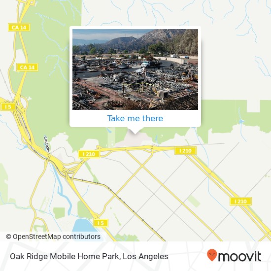 Mapa de Oak Ridge Mobile Home Park