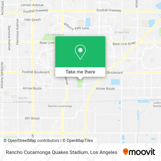 Rancho Cucamonga Quakes Stadium map