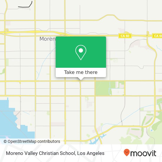 Mapa de Moreno Valley Christian School