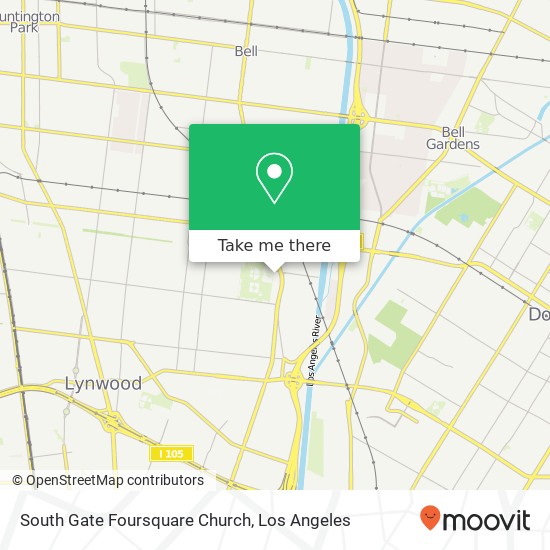 South Gate Foursquare Church map