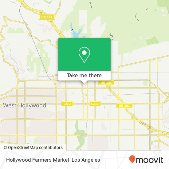 Mapa de Hollywood Farmers Market