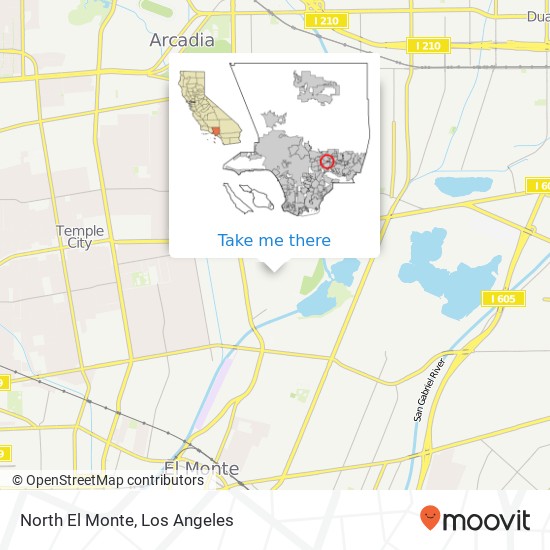 North El Monte map