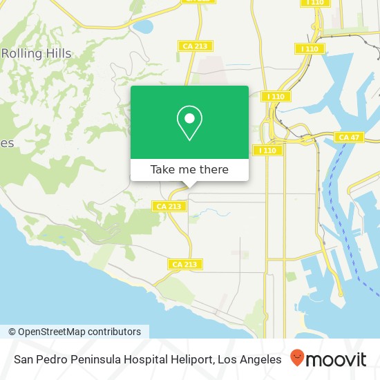 San Pedro Peninsula Hospital Heliport map