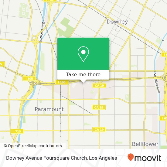 Mapa de Downey Avenue Foursquare Church