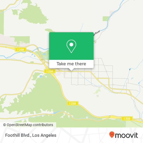 Mapa de Foothill Blvd.