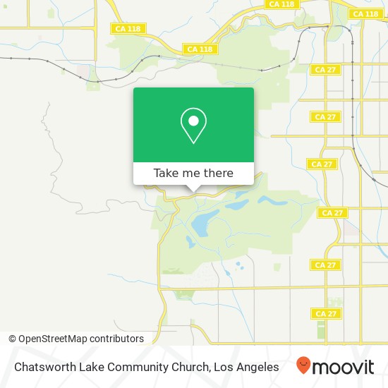 Chatsworth Lake Community Church map