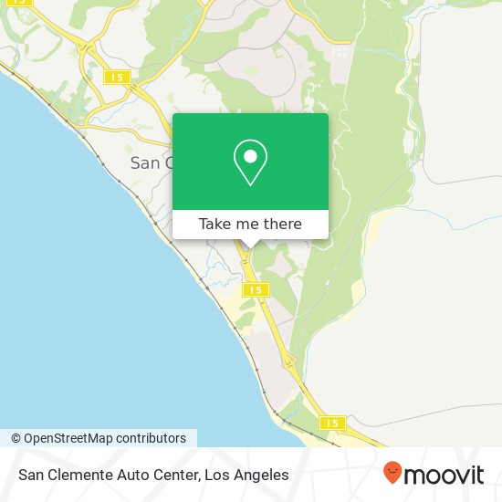 San Clemente Auto Center map