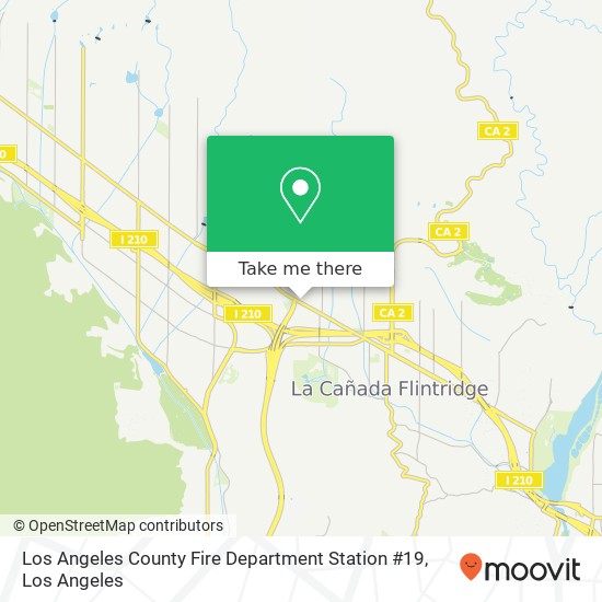 Mapa de Los Angeles County Fire Department Station #19