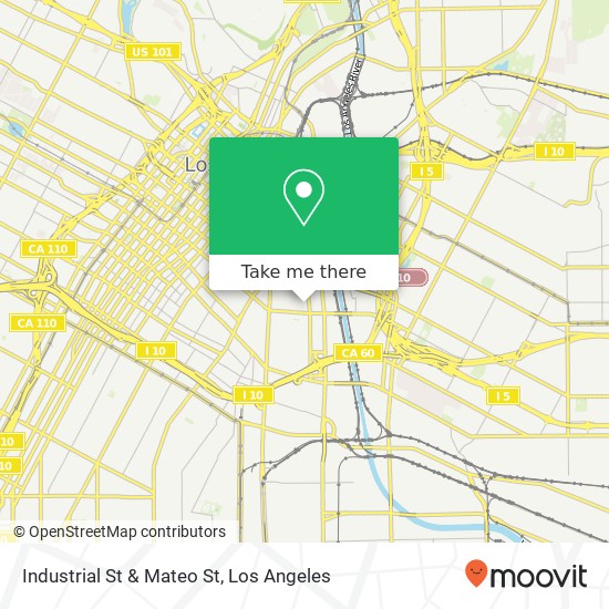 Industrial St & Mateo St map