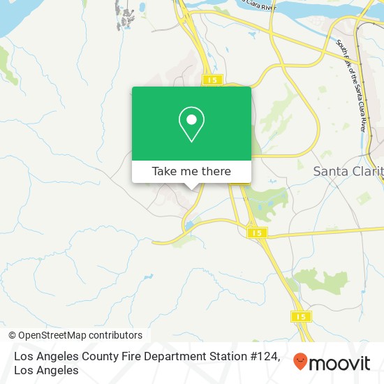 Mapa de Los Angeles County Fire Department Station #124