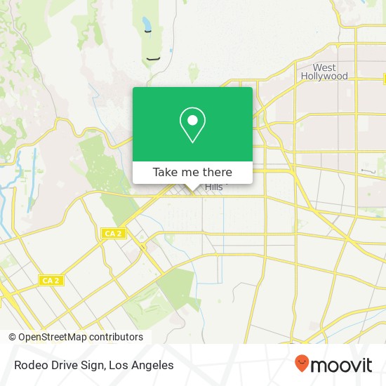 Rodeo Drive Sign map