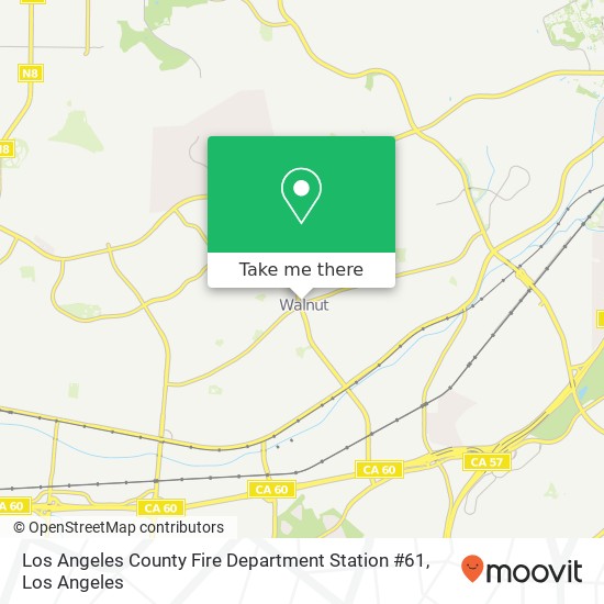 Mapa de Los Angeles County Fire Department Station #61