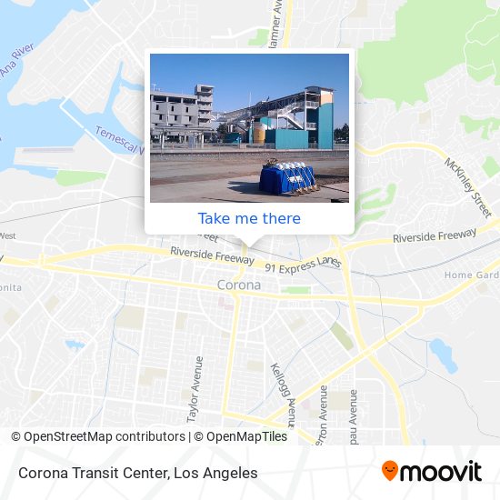 Corona Transit Center map