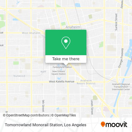 Mapa de Tomorrowland Monorail Station