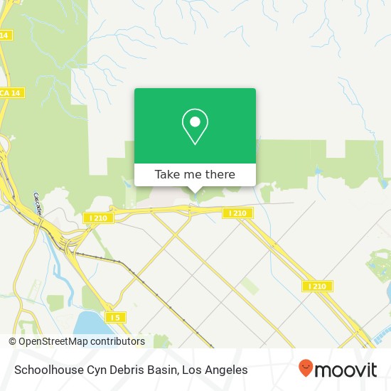 Schoolhouse Cyn Debris Basin map