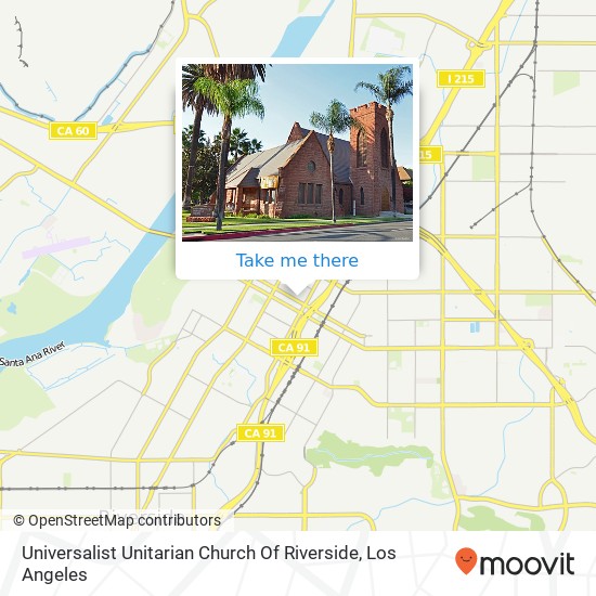 Universalist Unitarian Church Of Riverside map