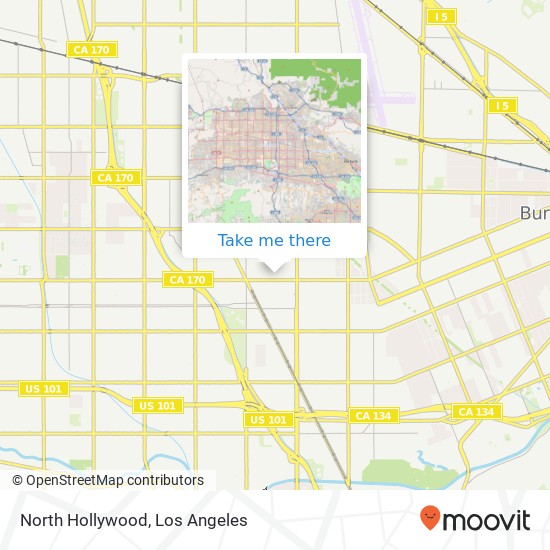 North Hollywood map