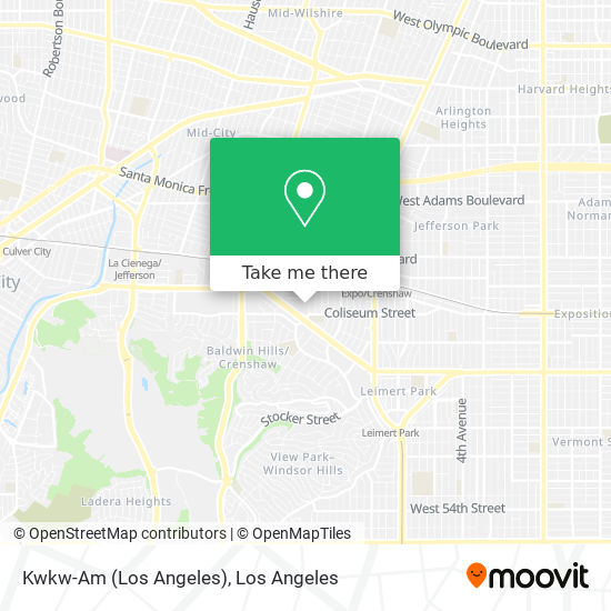 Kwkw-Am (Los Angeles) map