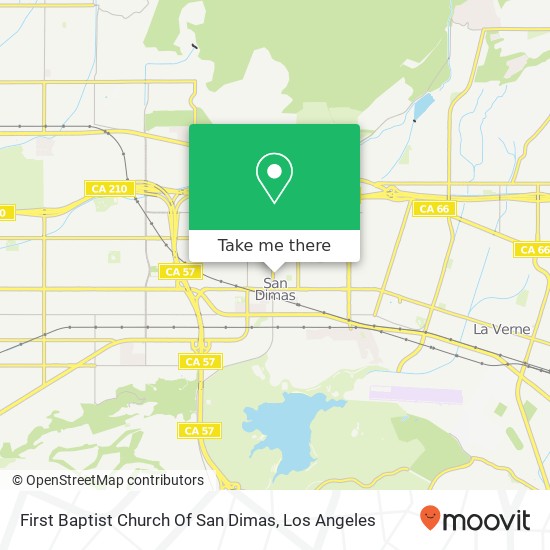 Mapa de First Baptist Church Of San Dimas