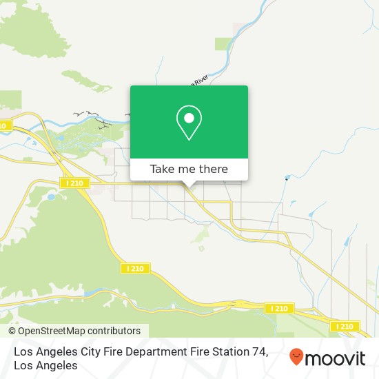 Los Angeles City Fire Department Fire Station 74 map