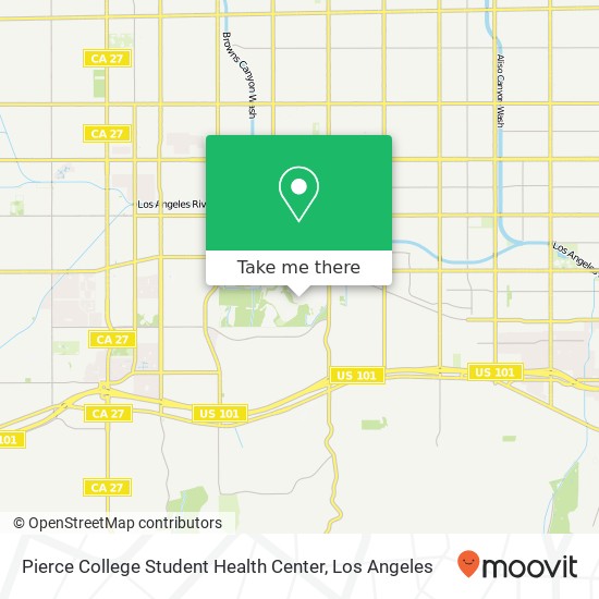 Pierce College Student Health Center map