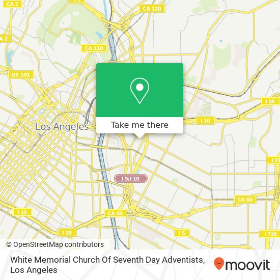 White Memorial Church Of Seventh Day Adventists map