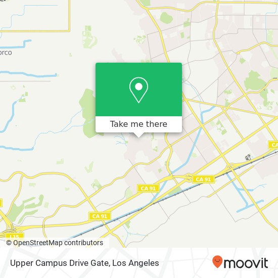 Upper Campus Drive Gate map