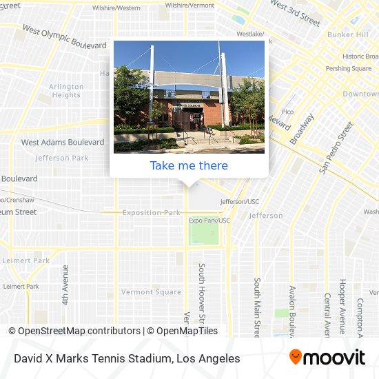 David X Marks Tennis Stadium map