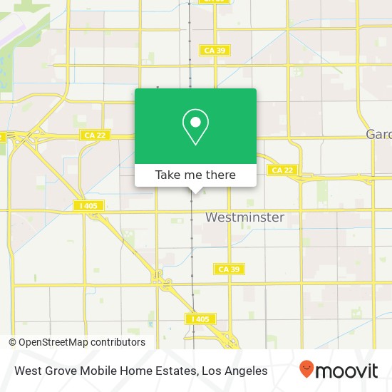 Mapa de West Grove Mobile Home Estates