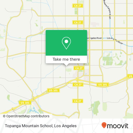 Mapa de Topanga Mountain School