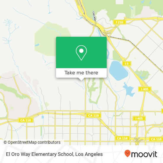 El Oro Way Elementary School map