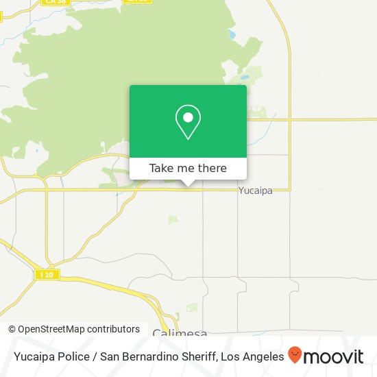 Yucaipa Police / San Bernardino Sheriff map