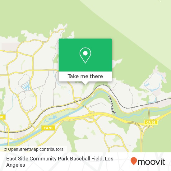 East Side Community Park Baseball Field map